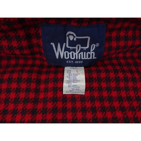 Vtg WOOLRICH Wool Lined Parka Work Jacket Thinsulate Tan USA Work Mens L No Hood - Picture 5 of 7